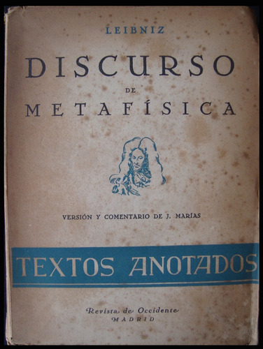 Discurso De Metafísica. Leibniz. 1ra. Edic. Año 1942 48n 694