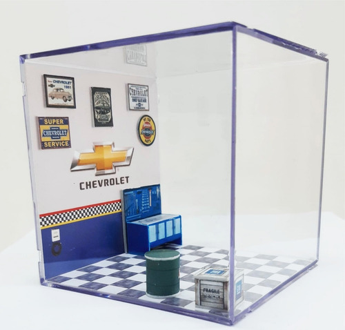Diorama Cubo Para Miniaturas Na Escala 1/64 - Gr. Gm