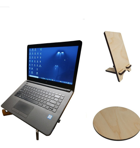 Kit Home Office Ergonomico Celular + Notebook + Mouse Pad
