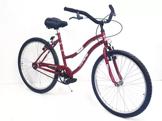 Bicicleta Playera Dama Full Ksp Rodado 26 Rojo