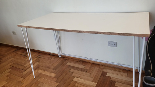 Mesa Nordica Con Patas De Hierro De 120x40x75 Cm