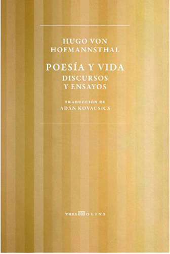 Libro Poesia Y Vida - Von Hofmannsthal, Hugo