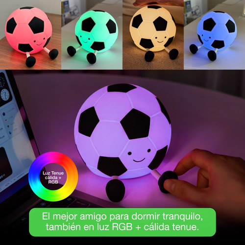 Lámpara Led Recargable Espanta Cuco Para Bebé Niños Rgb Usb
