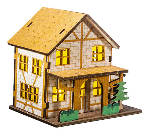 Modelo De Enfeite De Cabana De B 9,8 Cm X 7,5 Cm X 9,3 Cm