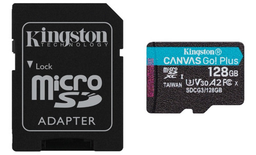 Memoria Kingston + Adaptador  128gb Canvas Go Plus