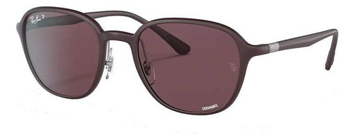 Anteojos de sol polarizados Ray-Ban RB4341CH Chromance Standard con marco de acero/peek color matte violet, lente violet clásica, varilla matte violet de metal - RB4341CH