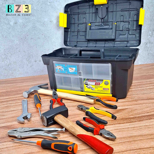 Kit Herramientas Manuales 10 Piezas Con Caja 16 Pulgadas Bz3