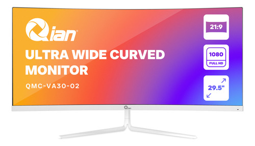 Qian Monitor Gaming 30 Curvo Fhd 200hz Va Hdmi Dp 10ms Vesa
