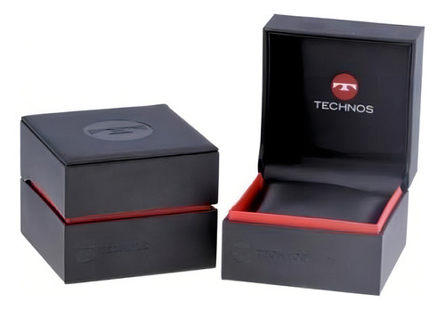 Relogio Technos Feminino Quadrado Pequeno Bicolor Elos Luxo