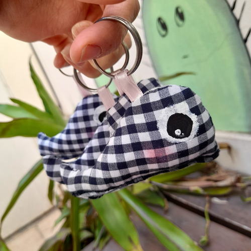 Imagen 3 de 6 de Souvenir Llavero + Tarjeta Personalizada Ballena Tela X20
