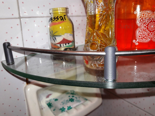 Estante Esquinero 24 X 24 Vidrio 6 Mm Baranda Acero Inox,.