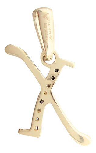 Dije Inicial Letra X Oro 14k Tamaño 2cm + Cadena De Regalo