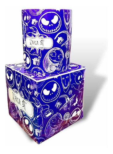 Botella + Taza Extraño Mundo De Jack Morado Personalizado