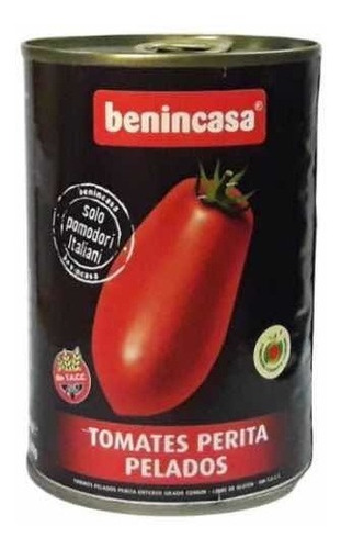 Imagen 1 de 2 de Tomates Peritas Pelados Benincasa X 400 Grs Sin Tacc