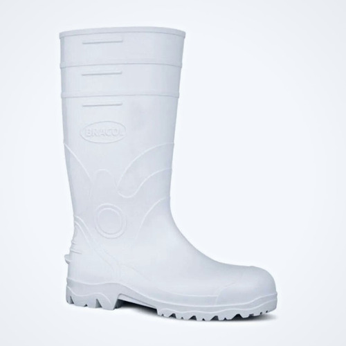 Bota Pvc Cano Longo 38,5cm Branca N.35 Bracol