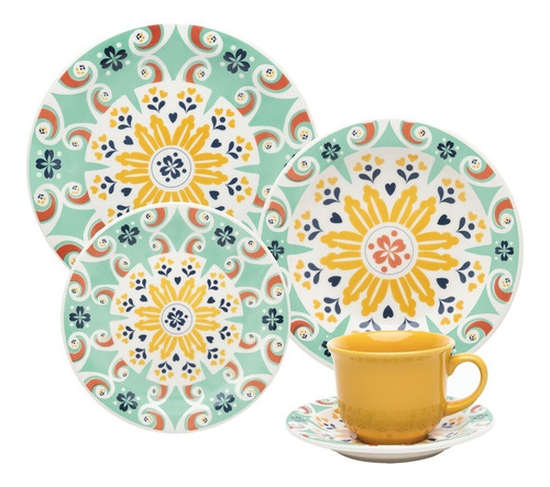 Set 20 Piezas Oxford Vajilla Ceramica Platos Tazas Te Cc