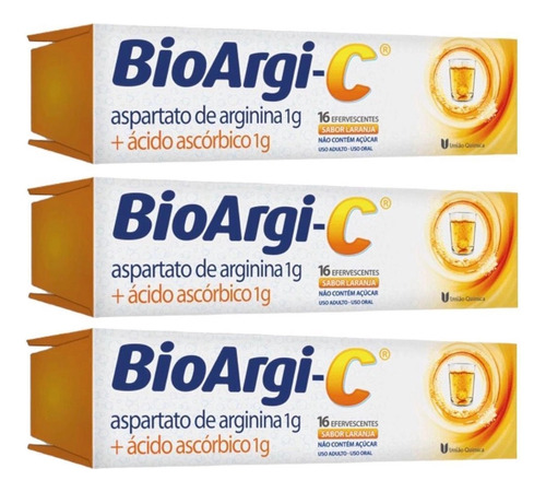 Kit 3 Vitaminas Bioargi-c 16 Comprimidos  - União Química