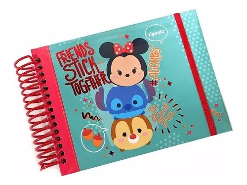 Agenda Disney Tsum Tsum Friends Stick Together Color de la portada Celeste