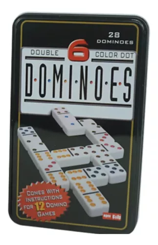 Jogo De Dominó Colorido 28 Pedras Profissional Osso Dominoes