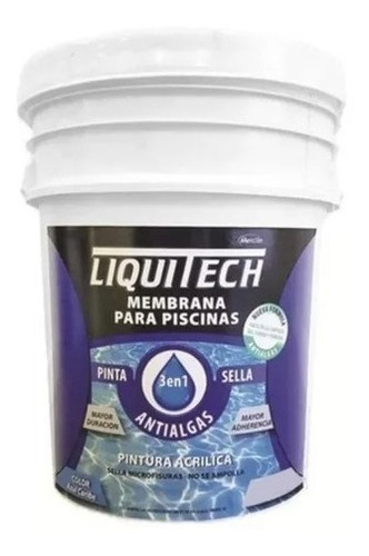 20l Membrana Liquida 3 En 1 Para Piscinas Liquitech Davinci