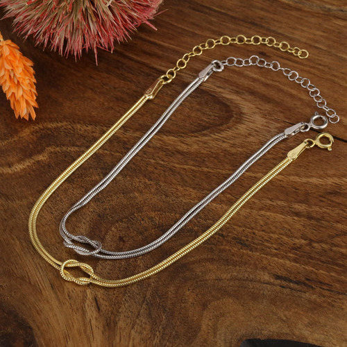 Pulseira Casal Aço Inoxidável Com Nó