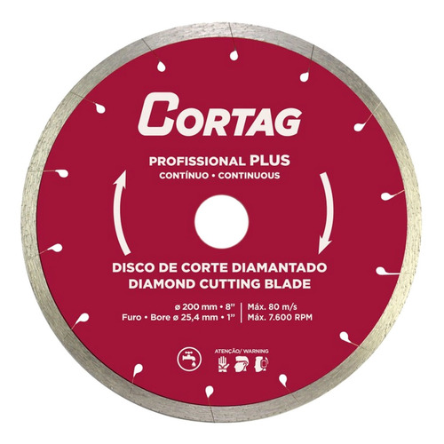 Disco Corte Diamantado Zapp Plus 200 Mm Cortag