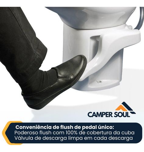 Vaso Sanitario Thetford Style Ii Alto Com Pedal Ceramica