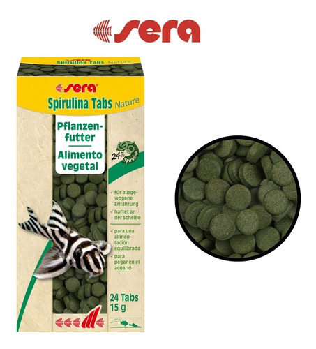 Sera Ração Para Peixes Spirulina Tabs Nature 15g