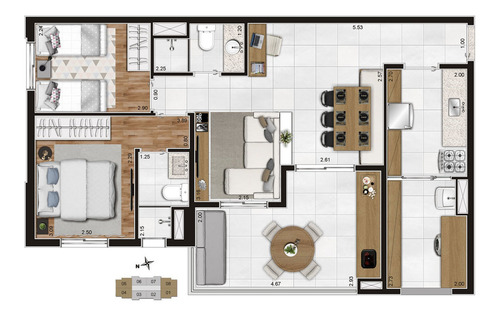Imagem 4 de 20 de Apartamento Em Gopoúva, Guarulhos/sp De 56m² 2 Quartos À Venda Por R$ 336.000,00 - Ap2325120-s