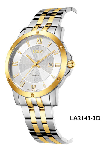 Reloj Hombre Loix® La2143-3 Plateado Con Dorado,  Plateado