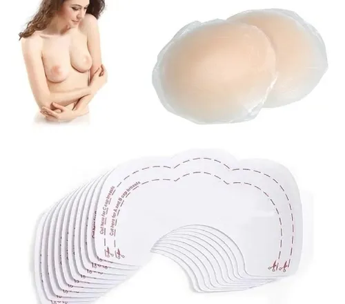 Combo Cubre Pezon Silicona Reutilizable Y Levanta Busto