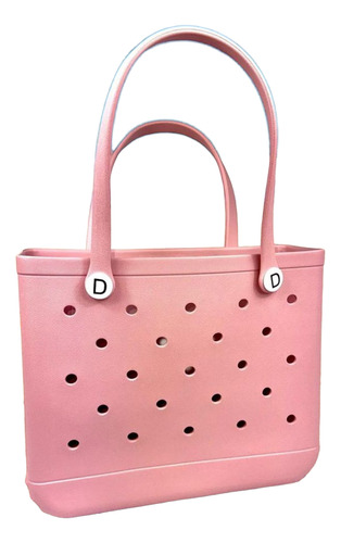 Bolsa De Praia Média Academia Piscina Clube Luxo Novidade! Cor Rosa-claro Correia De Ombro Rosa-claro Desenho Do Tecido Lisa