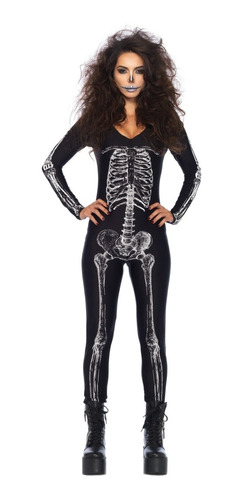 Disfraz De Esqueleto Catrina Muerte Calavera Para Damas 23