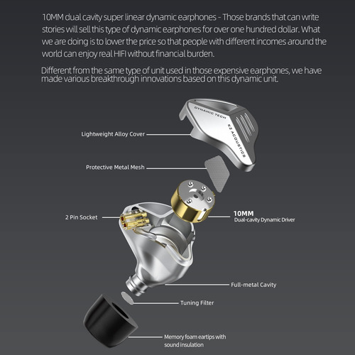 Keephifi Kz Zvx - Auriculares Intrauditivos Con Monitor De O