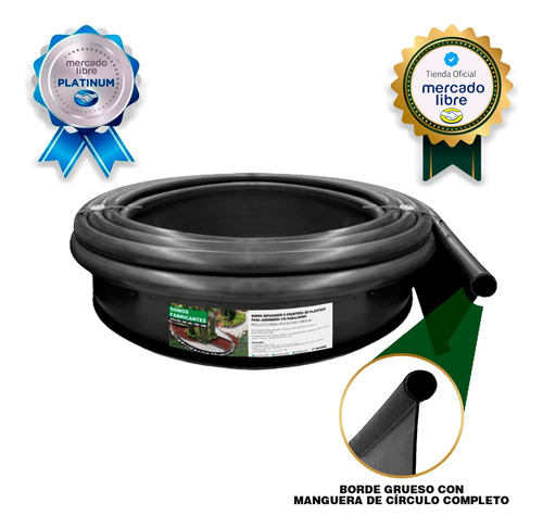 Imagen 2 de 10 de Borde Separador Para Jardin Rollo De 18m Grueso