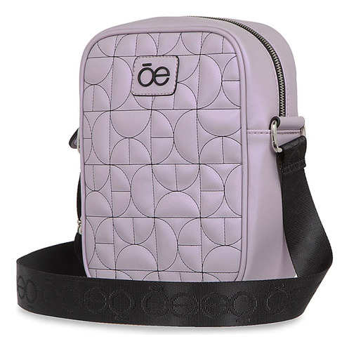 Bolsa Cloe Crossbody Grande Para Mujer Monograma Bordado Color Lila