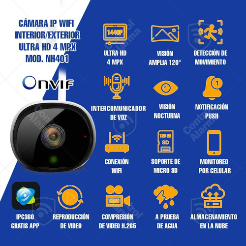 Imagen 2 de 10 de 4 Camaras Wifi Ip Ultra Hd 4mpx Nube Exterior Seguridad