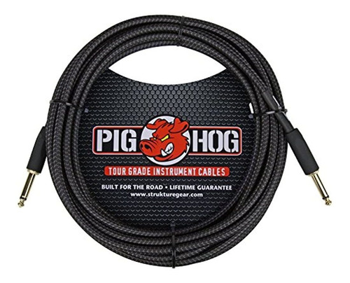 ~ ?pig Hog Pc-h20bk Cable De Instrumento De Guitarra Tejido