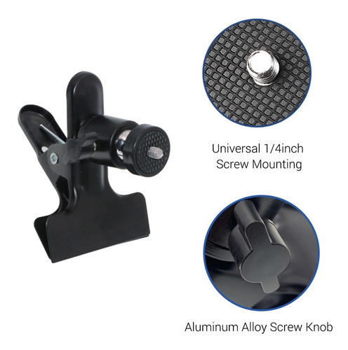 Tripé Clip Mount Spring Clamp Holder Com Cabeça De Bola