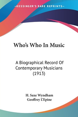 Libro Who's Who In Music: A Biographical Record Of Contem...