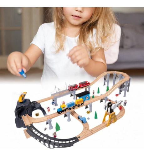 Juegos De Trenes Y Vías Juguete De Construcción De Madera
