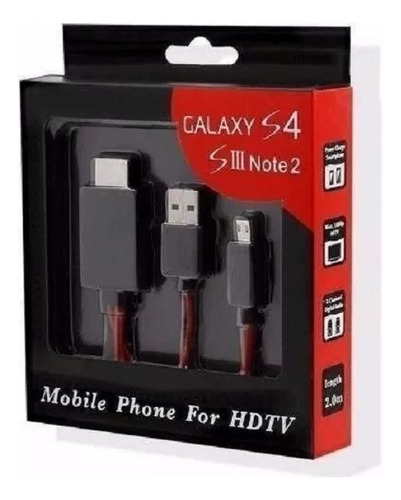 Cabo Adaptador Hdmi Para Micro Usb S3/s4/s5/note Ii E 3