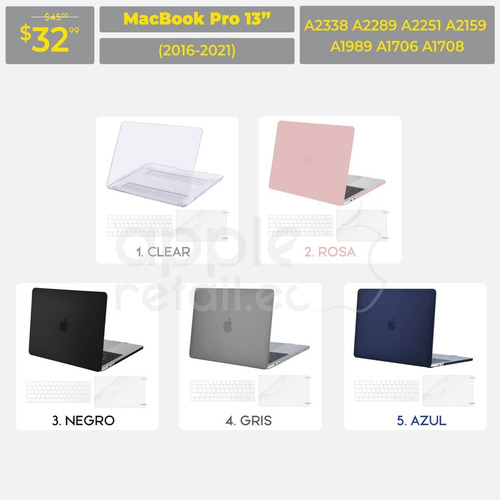 Case Estuche Protector Macbook Pro Air 11 13 15 16 Inc Iva