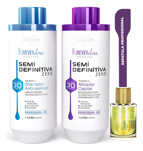 Kit Progressiva Forever Liss Semi Definitiva Zero 2x1l
