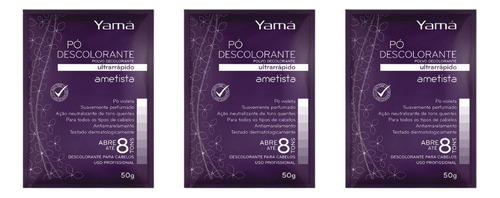  Po Descolorante Yama 50 G Ametista - Kit Com 3un