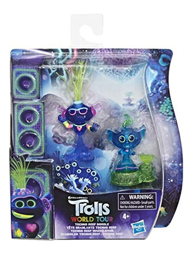 Trolls Dreamworks World Tour Techno Reef Bobble Con 2 Figura