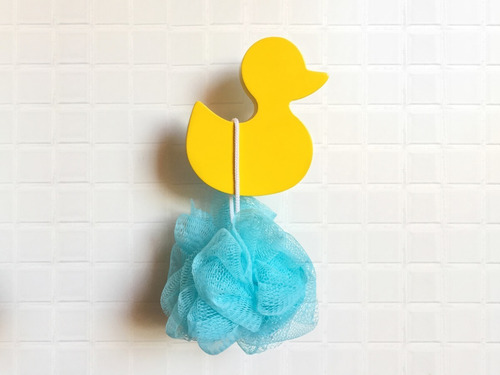 Perchero Individual De Pared Infantil, Patito, Laqueado Mate