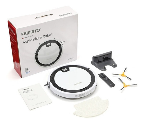 Imagen 5 de 5 de Aspiradora Trapeadora Robot Rvc000002 Inteligente Negro Y Blanco Con App Para Uso Movil Mapeo Cubrimiento De Area 250m2 Navegador Con Cepillos Y Deposito De Residuo Base De Carga Mas Repuestos