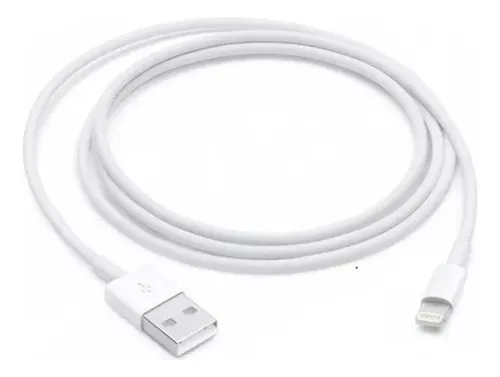 Cable Carga Usb Compatible Lightning iPhone Datos Color Blanco