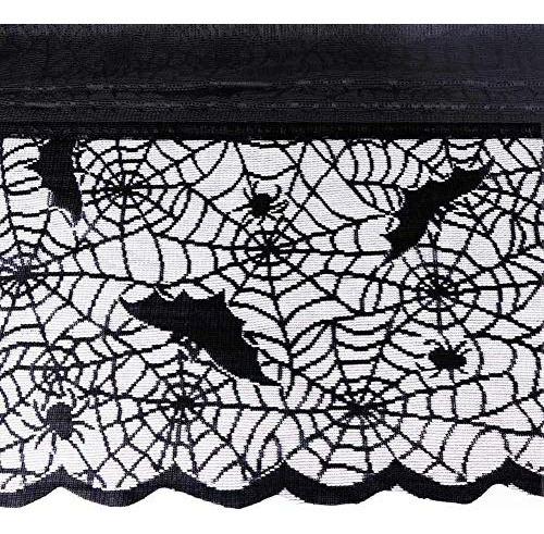 Mantel Rectangular Negro De Telaraña Para Halloween